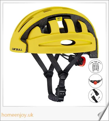 Foldable bicycle helmet made with premium materials for superior impact protection and ventilation