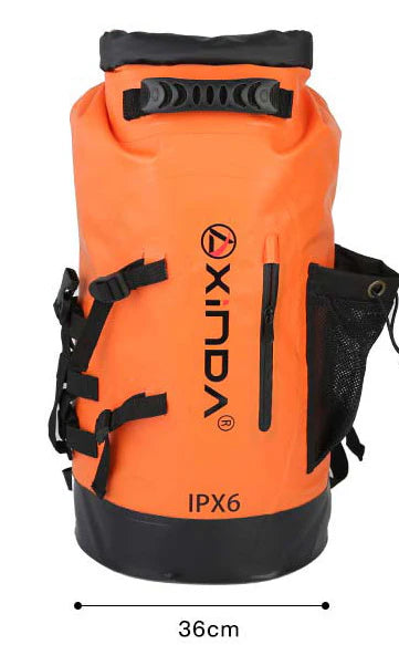 Premium weatherproof backpack with spacious main compartment, customisable pockets, and breathable mesh back panel for outdoor adventures.