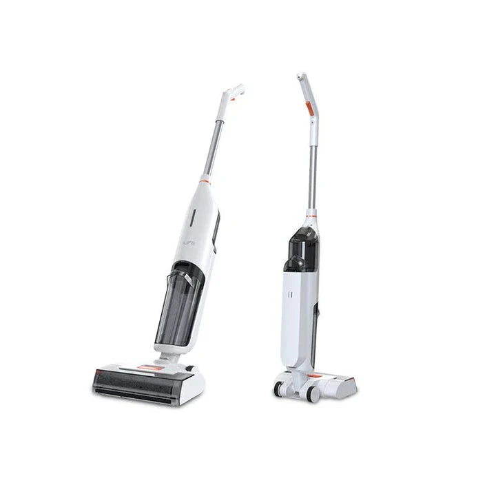 Cordless wet and dry cleaning robot mop with powerful suction, dual water tanks, and self-cleaning function for effortless floor maintenance