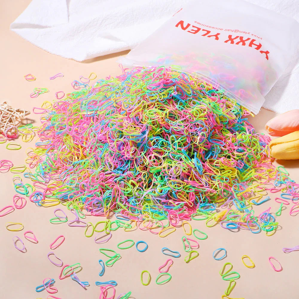 500 Vibrant and Durable Disposable Hair Bands for Girls in Various Colours