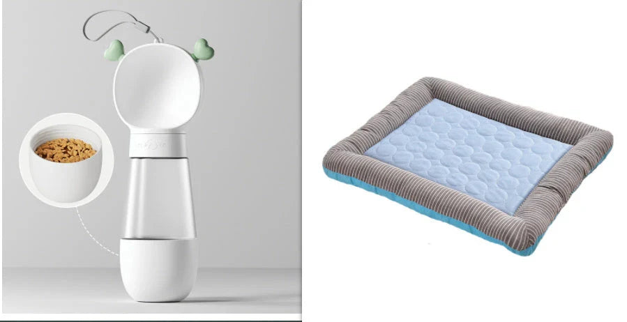 Cooling Dog Bed Mat made of high-tech cooling cloth, providing a refreshing chill for your pet's relaxation and comfort