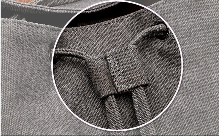 Versatile canvas backpack with spacious capacity, secure draw-string closure, and durable construction for everyday use