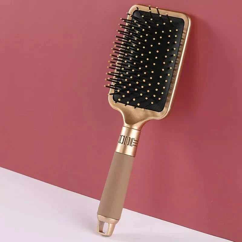 Portable anti-static hair brush with three different shape options for personalised hair styling