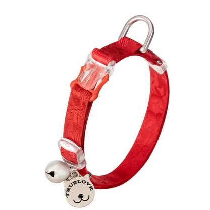 Adjustable Comfort Collar for Cats & Small Dogs in various colours, including black, blue, purple, and red