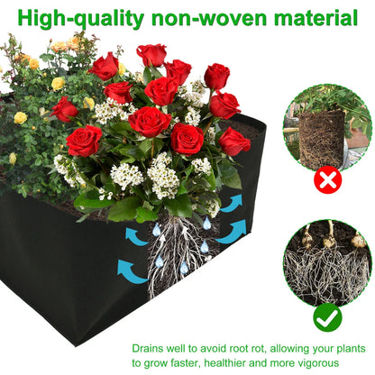 Modular felt raised garden beds with adjustable grid system for customisable gardening layouts