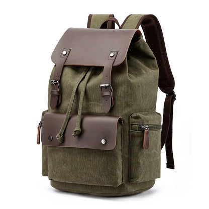 Versatile canvas backpack with spacious capacity, secure draw-string closure, and durable construction for everyday use