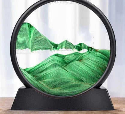 Quicksand Painting Ornaments in modern, minimalist design with mesmerizing sand display