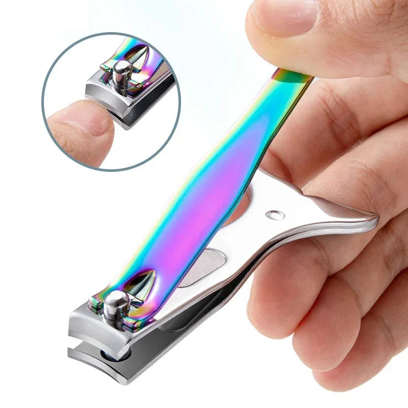 Mermaid-inspired stainless steel nail clipper with curved blades for precise and effortless nail trimming