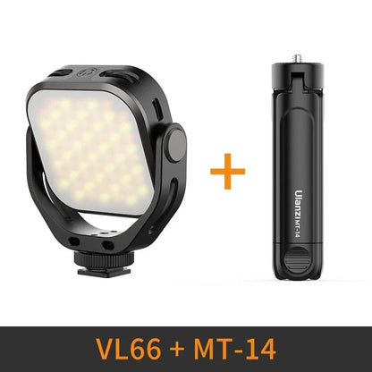 Adjustable bi-colour LED video light with 360-degree rotation bracket, rechargeable and portable fill light for DSLR, SLR and mobile devices