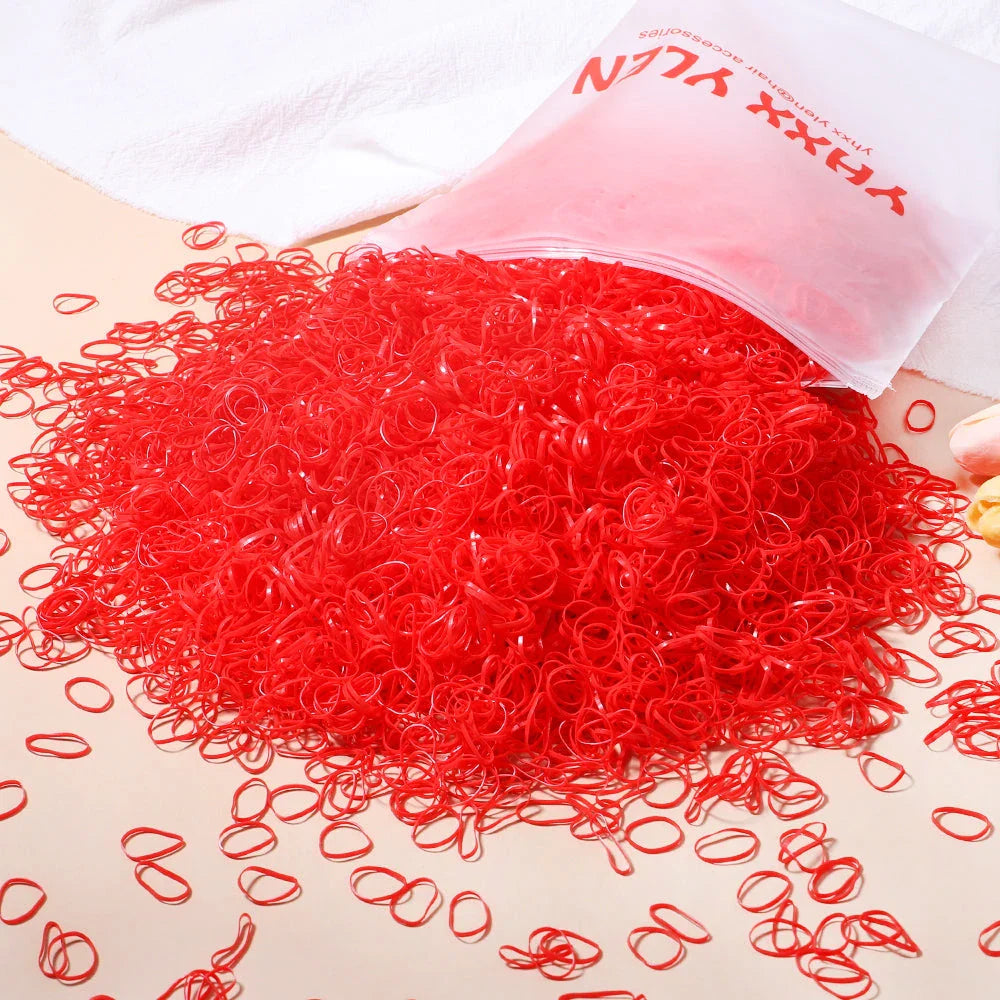 500 Vibrant and Durable Disposable Hair Bands for Girls in Various Colours