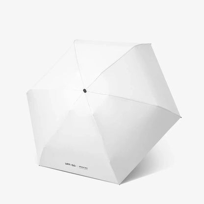 Compact, five-fold Pocket Mini Umbrella with glass-fiber frame and UPF50+ sun protection fabric