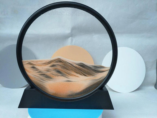 Quicksand Painting Ornaments in modern, minimalist design with mesmerizing sand display