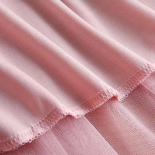 Elegant British Summer Tulle Skirt in Champagne colour, featuring a flattering A-line silhouette and charming tiered design