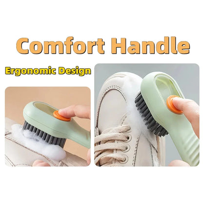 Automatic Liquid Discharge Multifunction Shoe Brush with Soft Bristles for Effortless Cleaning of Shoes, Laundry, and Surfaces