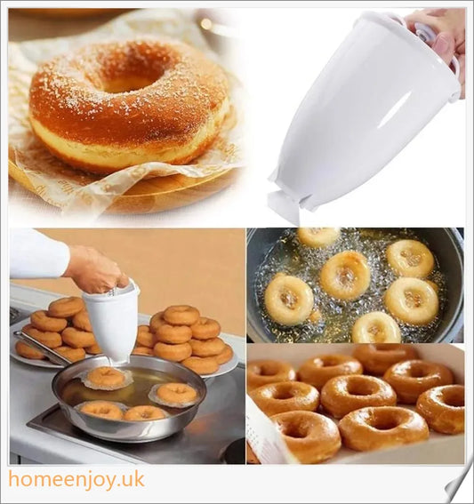 Delightful Donut Maker with batter dispenser, creating perfect donut shapes in hot oil