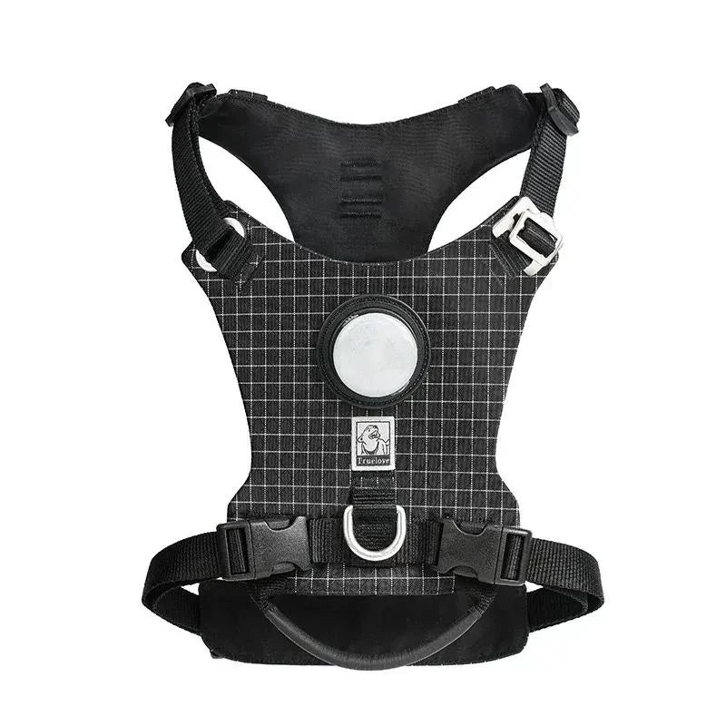 Adjustable LED pet safety harness with 19 vibrant colour modes for maximum visibility during outdoor activities