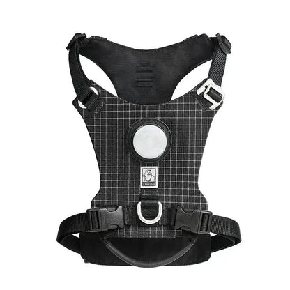 Adjustable LED pet safety harness with 19 vibrant colour modes for maximum visibility during outdoor activities