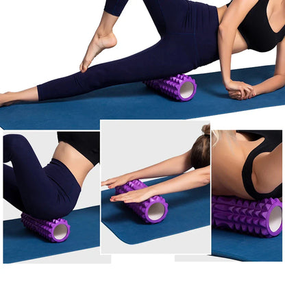 Premium eco-friendly fitness foam roller with massage points for muscle recovery and flexibility