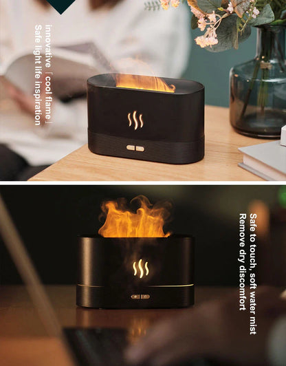 Premium Flame Humidifier with Aromatic Mist and Mesmerising Lighting Effect