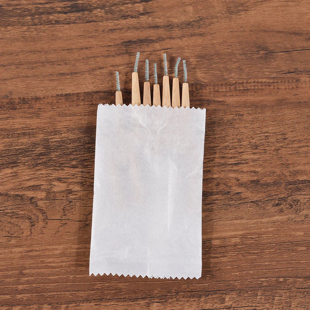 Bamboo Interdental Brushes for Thorough Cleaning Between Teeth and Around Braces