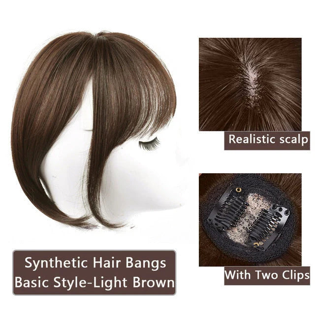 Premium synthetic hair fringe wig in various colours, designed for a natural-looking, flawless hairstyle