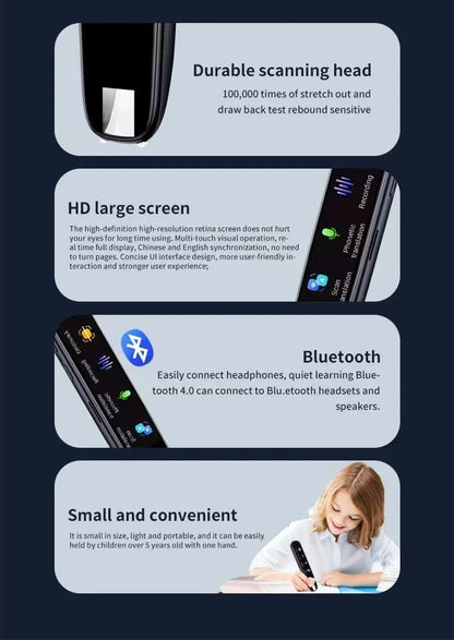 International Edition Scanning Translation Pen with advanced optical character recognition technology for seamless multilingual translation