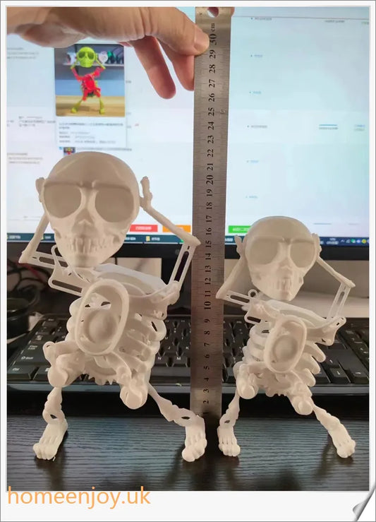 Customisable 3D Mini Skull Stress Relief Toy with unique gravity effect and range of colour options for personalised desktop display