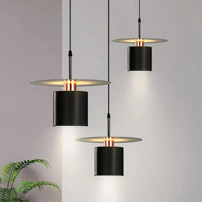 A modern and elegant minimalist pendant light made of durable metal with a smooth painted finish, providing focused and cosy illumination for a variety of interior spaces.