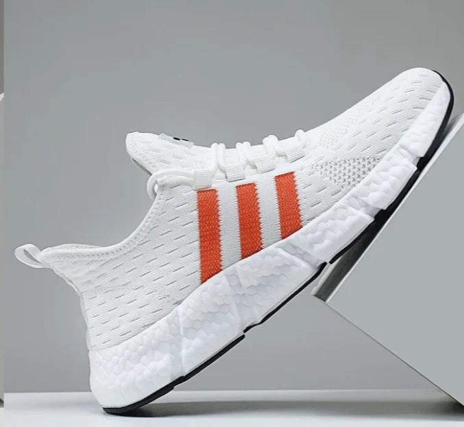 Pair of lightweight, breathable sports casual trainers with a popcorn design in various colours
