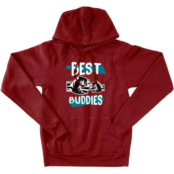 Cosy and comfortable white Best Friend Hoodie with double-lined hood and pouch pocket