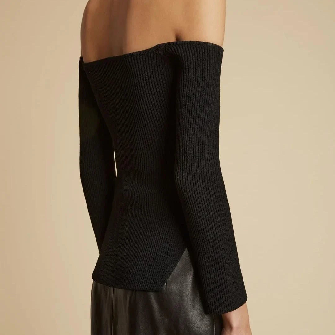 Cosy & Chic Knitted Jumpers for Women - Flattering Slim Fit, Trendy Off-Shoulder Design, and Premium Fabric Blend