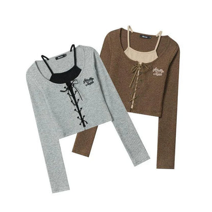 Elegant and cosy embroidered knit cardigan in grey and coffee colours, featuring long sleeves and a slim fit silhouette for stylish British women