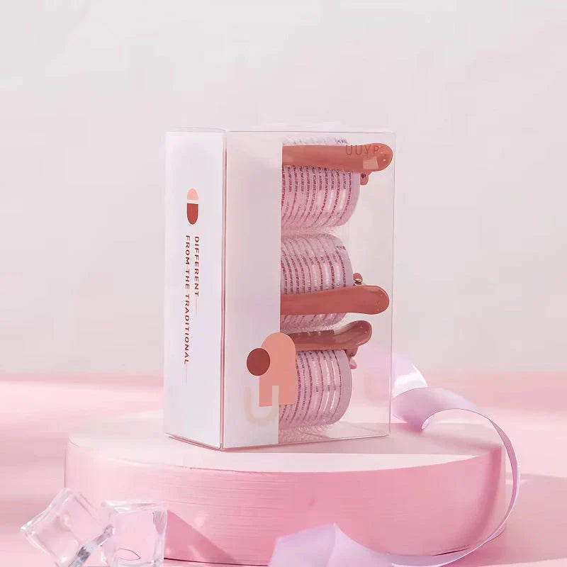 Heatless self-grip hair rollers for creating voluminous curls and waves without using damaging heat