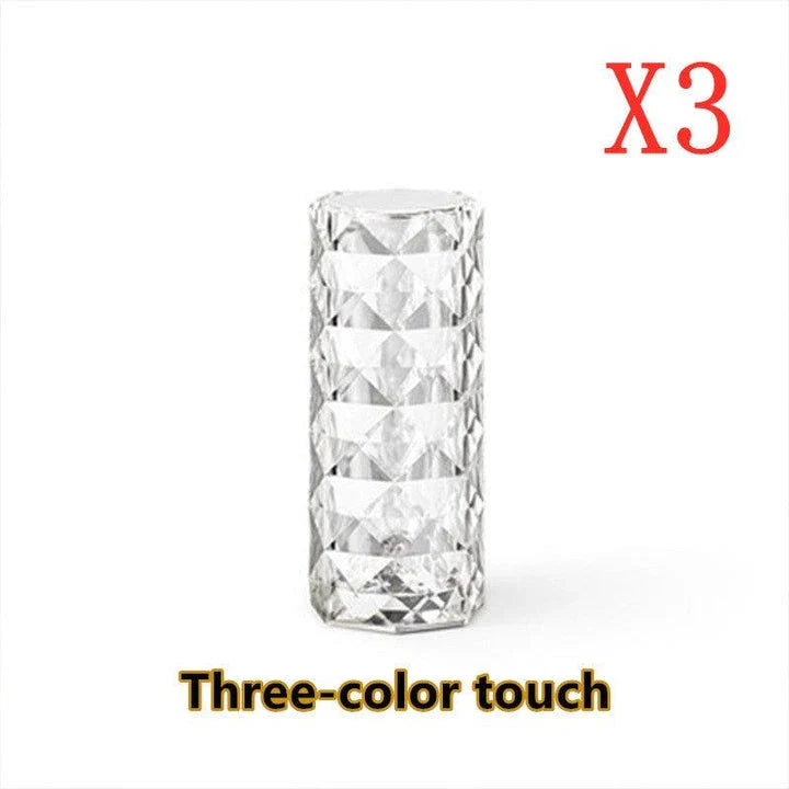 Elegant crystal-inspired table lamp with 16 colour modes, perfect for bedrooms, living rooms, and more