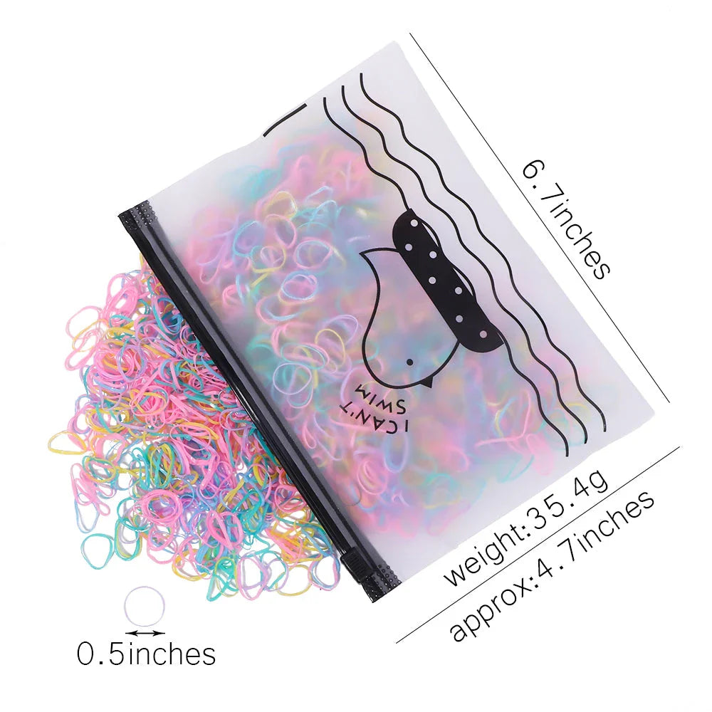 500 Vibrant and Durable Disposable Hair Bands for Girls in Various Colours
