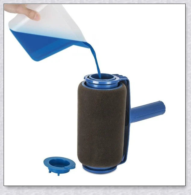 Paint Roller Pro No-Mess Kit with large paint chamber and micro-fibre roller head for flawless, mess-free painting