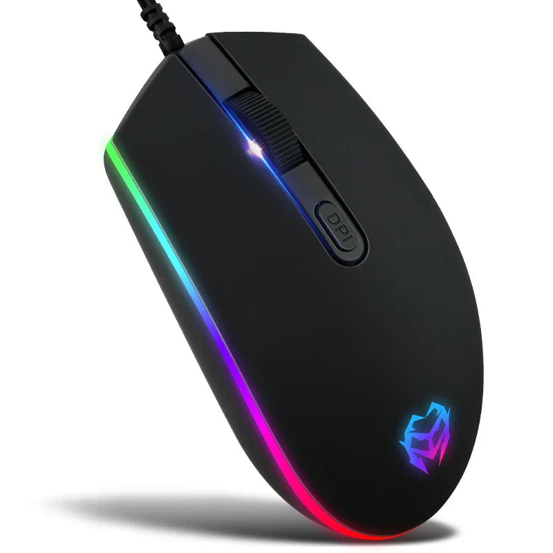 Brilliantly illuminated wired keyboard and mouse set with crystal-clear backlighting and sleek, sophisticated design