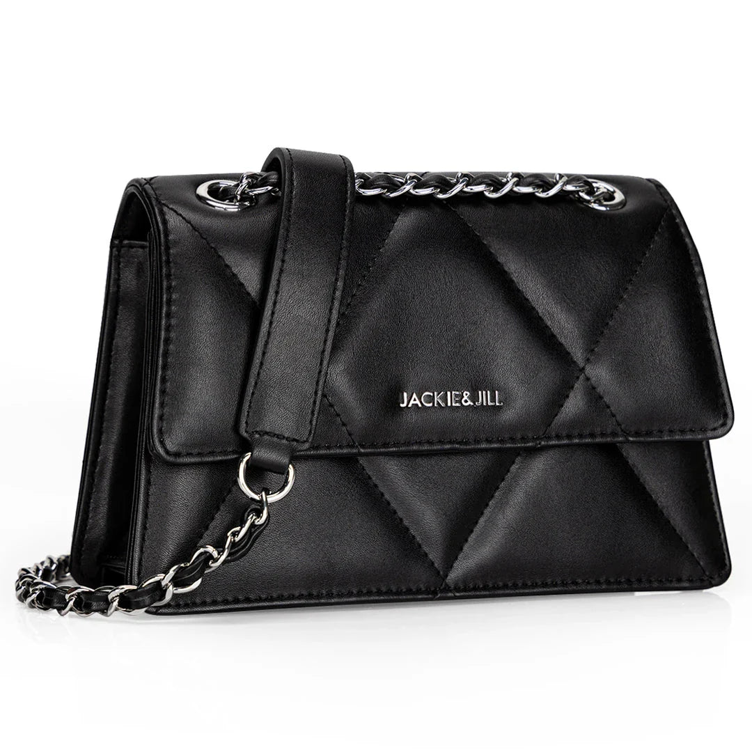 Premium PU leather shoulder bag with a chic diamond pattern, perfect for everyday elegance and versatility.