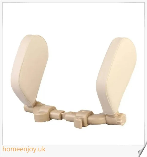 Adjustable car headrest pillow made of premium PU leather for comfortable neck support during long drives and road trips