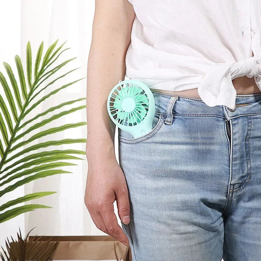 Compact USB Mini Fan with Adjustable Speeds and Ultra-Quiet Operation for Home and Office Use