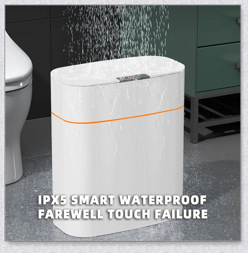 Sleek and modern automatic garbage can with motion-activated sensor for a hygienic and hassle-free waste disposal experience