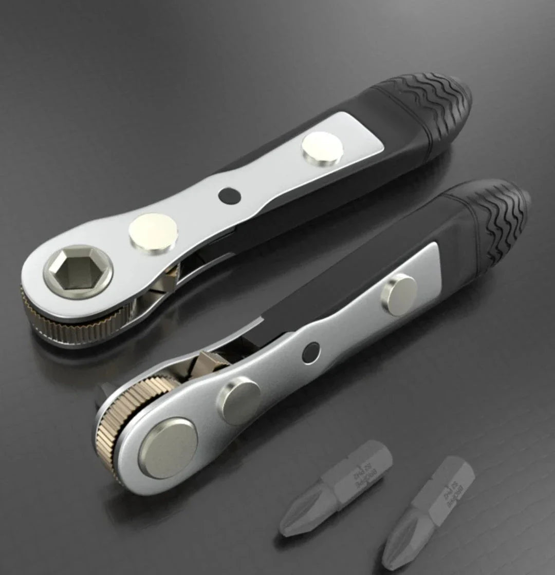 Compact Mini Ratchet Wrench & Screwdriver with magnetic adsorption and quick-release mechanism for precise repair work in tight spaces