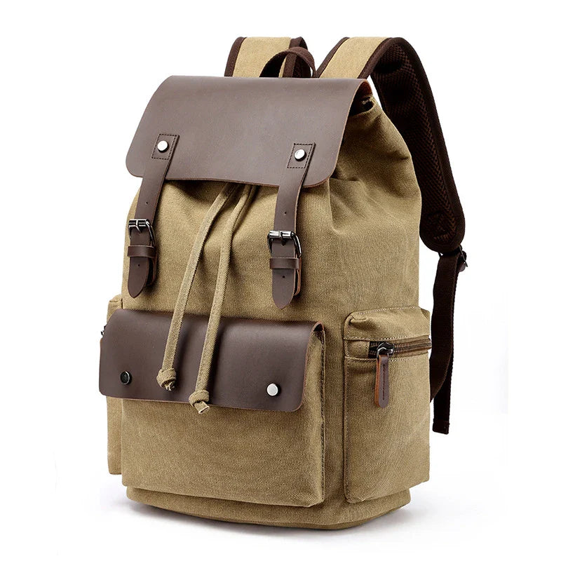 Versatile canvas backpack with spacious capacity, secure draw-string closure, and durable construction for everyday use