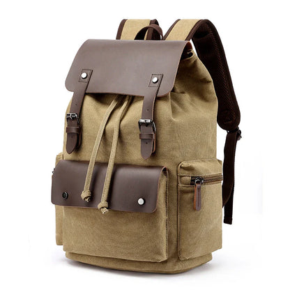 Versatile canvas backpack with spacious capacity, secure draw-string closure, and durable construction for everyday use