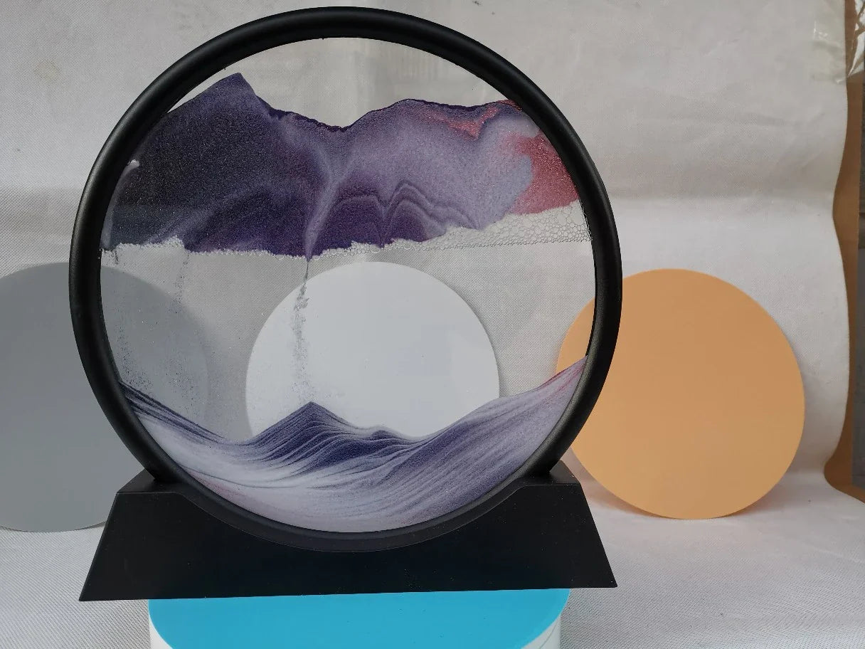Quicksand Painting Ornaments in modern, minimalist design with mesmerizing sand display