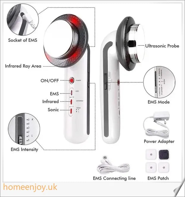 Homeenjoy UK Advanced 3-in-1 Ultrasonic Slimming & Anti-Cellulite Device