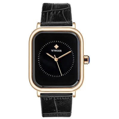 Elegant Quartz Ladies Watch with a sleek, square-shaped face and a high-quality quartz movement, the perfect accessory for the modern British woman.