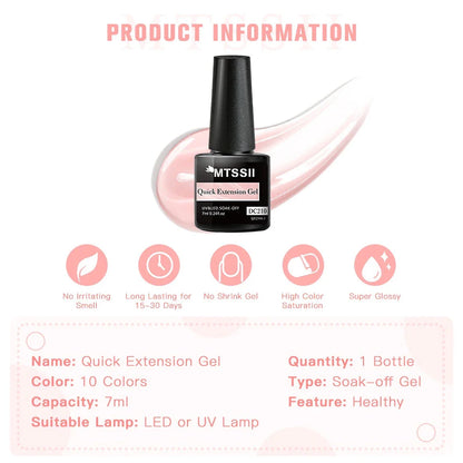 Trendha 7ML Quick Extension Nail Gel in various shades for creating salon-quality nail extensions at home