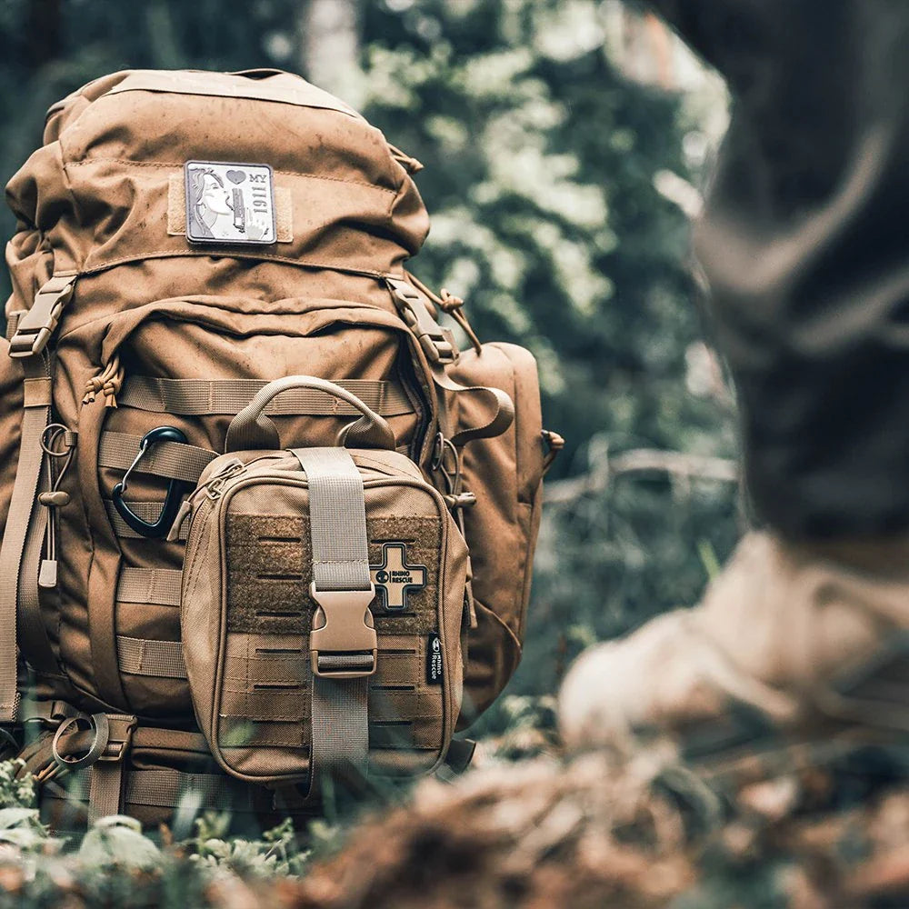 Comprehensive IFAK Trauma First Aid Kit for car, home, travel, hiking, and camping with essential medical supplies