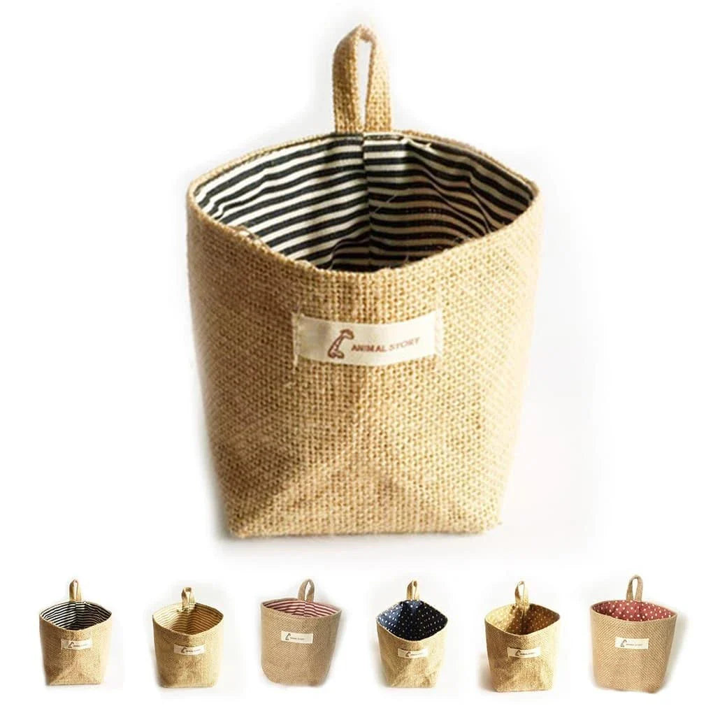 Eco-Friendly Soft Storage Basket made with natural fibres for sustainable home organisation